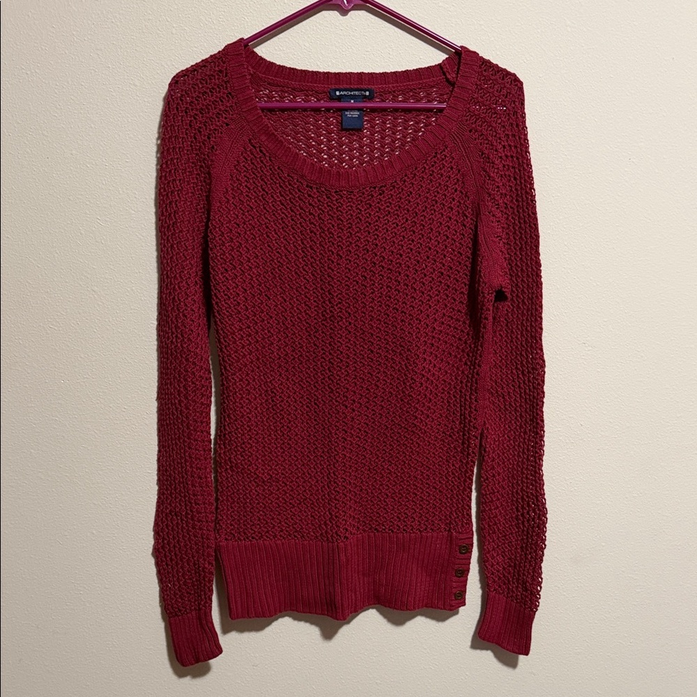 Architect maroon knit sweater
